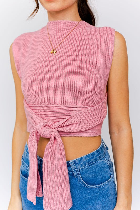 MULTI TIE CONVERTIBLE SWEATER TANK