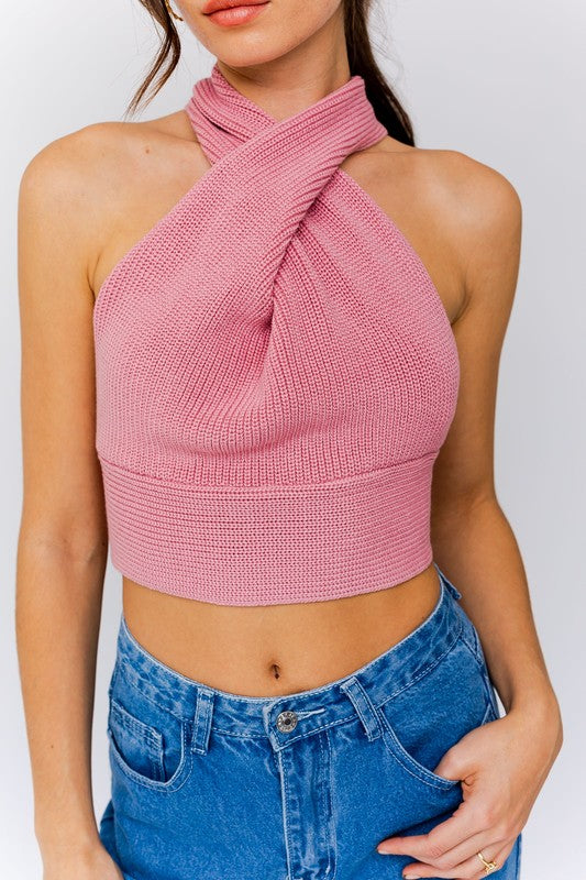 MULTI TIE CONVERTIBLE SWEATER TANK