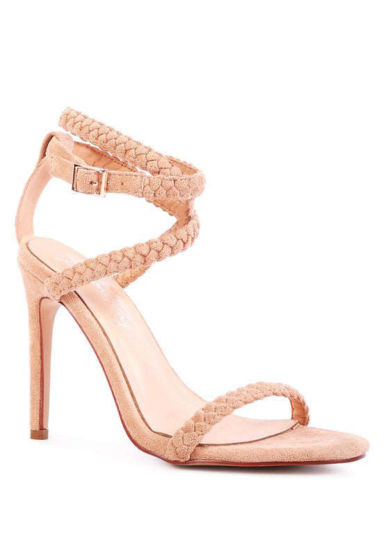 SUEDE STILETTO SLING-BACK SANDAL