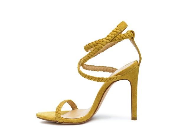 SUEDE STILETTO SLING-BACK SANDAL