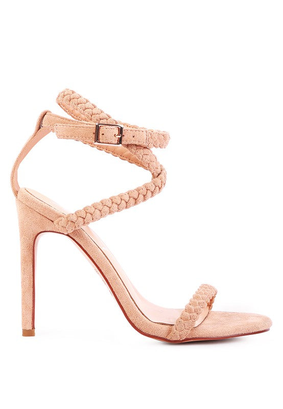 SUEDE STILETTO SLING-BACK SANDAL