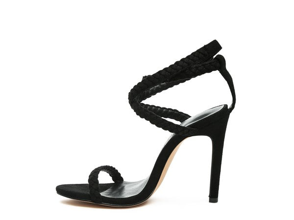 SUEDE STILETTO SLING-BACK SANDAL