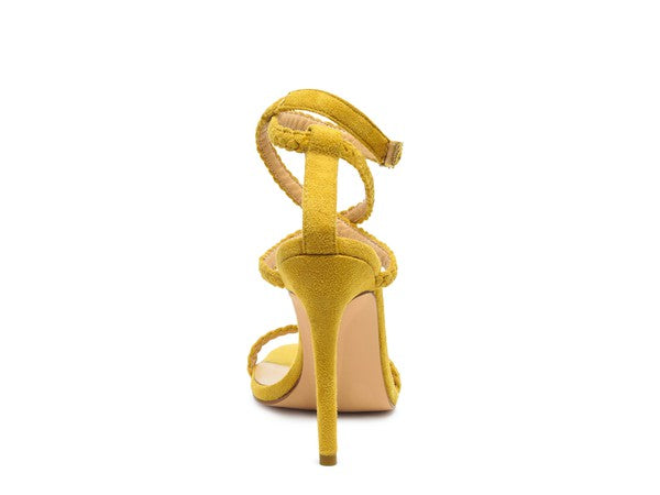 SUEDE STILETTO SLING-BACK SANDAL