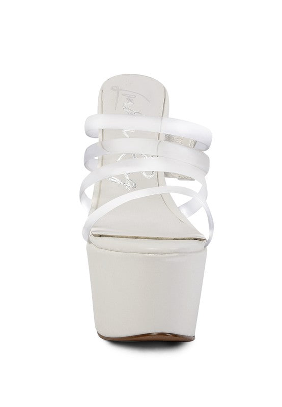 PLEASER OPEN HEEL  CLEAR STRAPS SANDAL