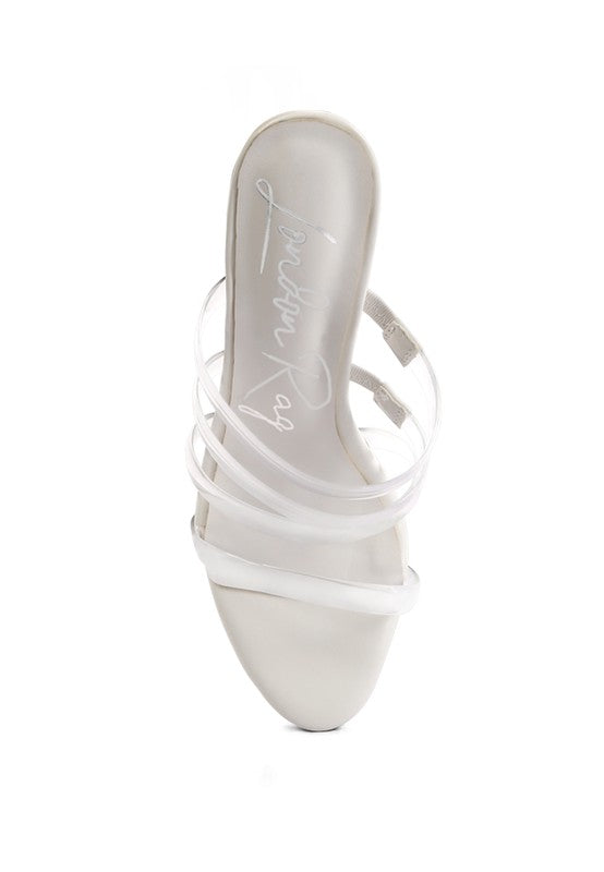 PLEASER OPEN HEEL  CLEAR STRAPS SANDAL