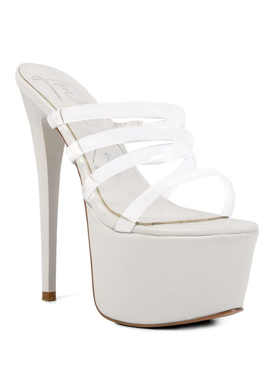 PLEASER OPEN HEEL  CLEAR STRAPS SANDAL