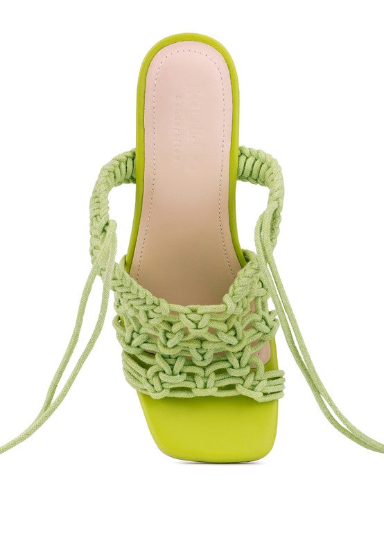 BRAIDED HANDCRAFTED LACE UP SANDAL