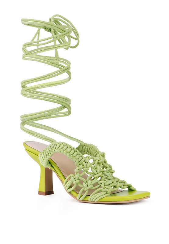 BRAIDED HANDCRAFTED LACE UP SANDAL