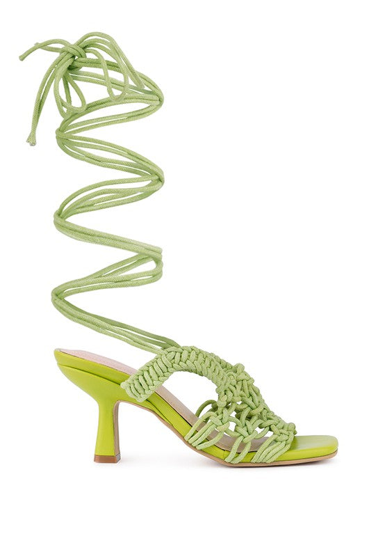 BRAIDED HANDCRAFTED LACE UP SANDAL