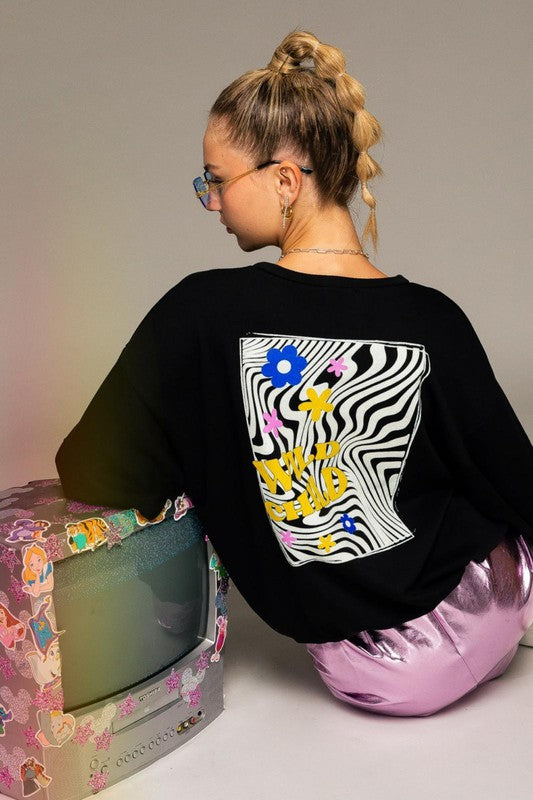 LONG SLEEVE OVERSIZED GRAPHIC TEE