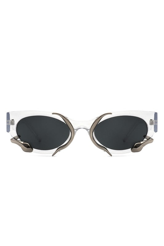 ROUND SNAKE DESIGN SUNGLASSES