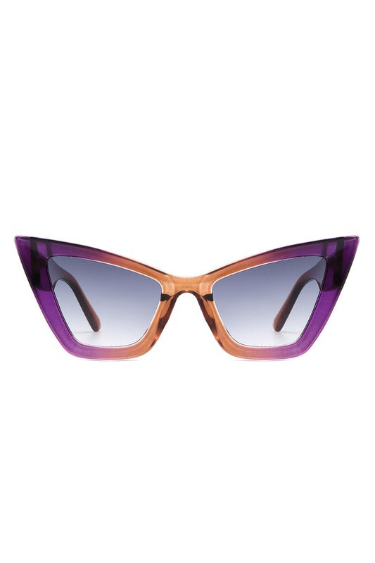 SQUARE RETRO CAT EYE SUNGLASSES