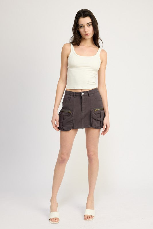 CARGO MINI SKIRT